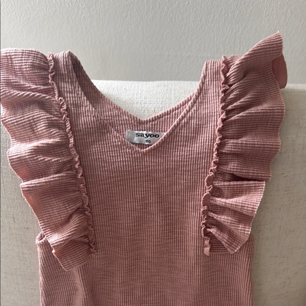 Pink Ruffled Baby Romper - Picture 2 of 5